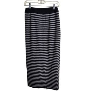 Crescendo Vintage Lambswool Striped Knit Pencil Maxi Skirt Size S